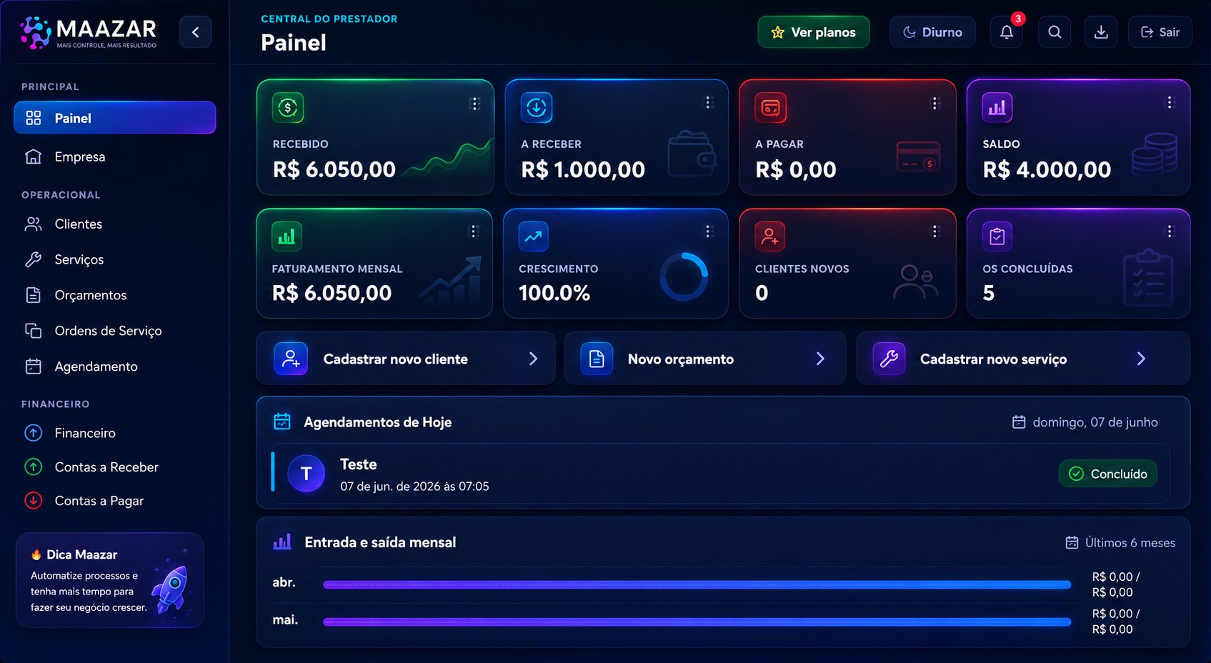 Maazar Dashboard